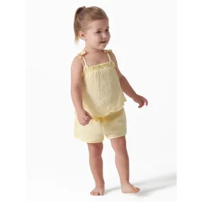 2-Piece Infant & Toddler Girls Yellow Top & Short Set