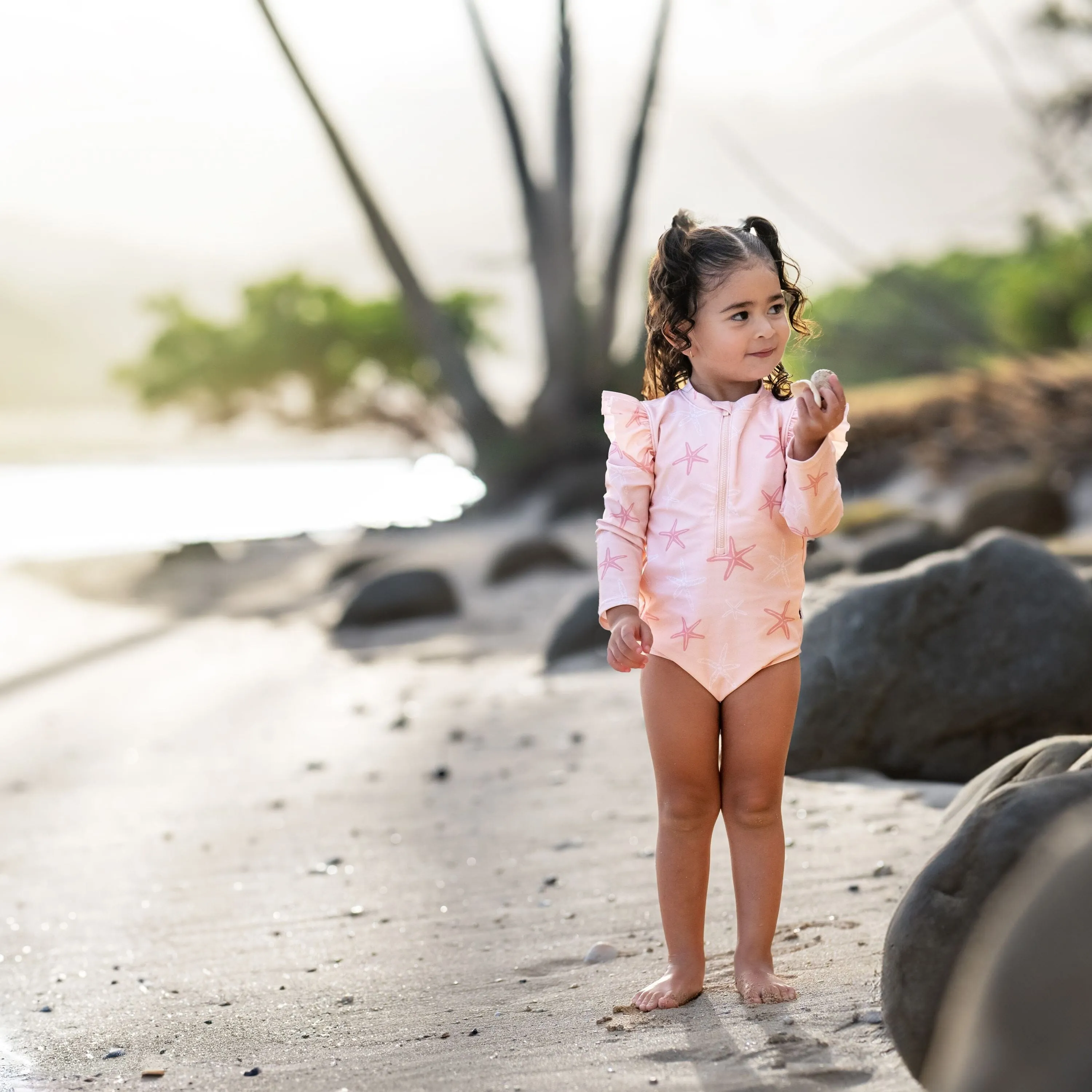 Baby Girls UPF 50  Starfish Rash Guard