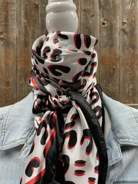 Black & Red Cheetah Wild Rag/Scarf