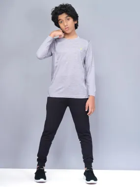 Boys Melange Slim Fit Crew Neck T-shirt with DOUBLE COOL