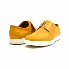 British Walkers Westminster Bally Style Men's Yellow Leather and Suede Low Top Sneakers