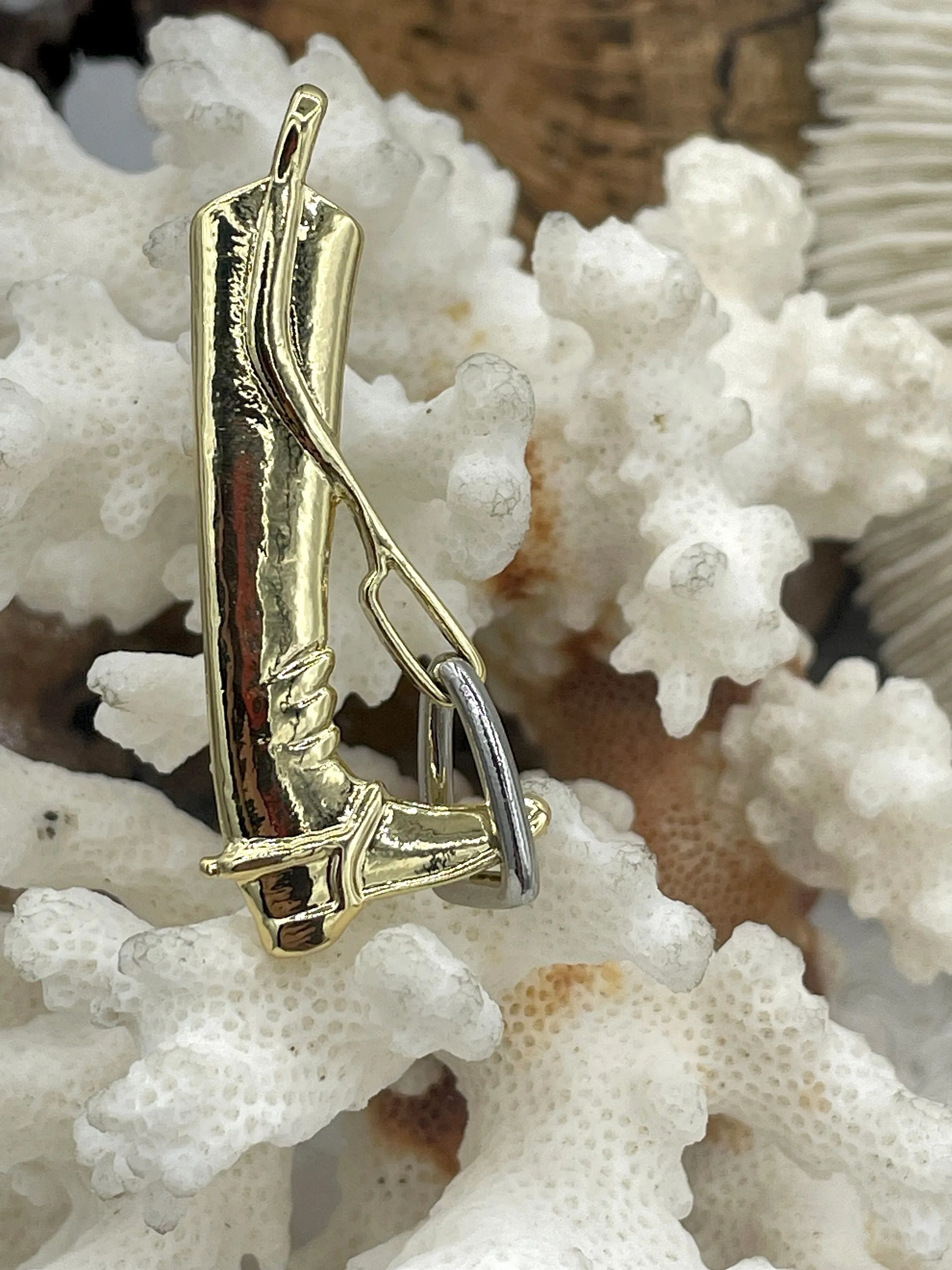 Equestrian Boot and Stirrup Pendant High Quality Equestrian Pendant, Zinc Alloy Boot Charm, Equestrian Horse Jewelry, 3 Styles, Fast Ship.