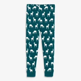 Kids organic PJ pant in forest friends