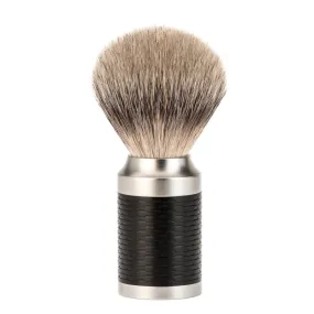 MUHLE Rocca, Stainless Steel Black, Silvertip Badger Shaving Brush