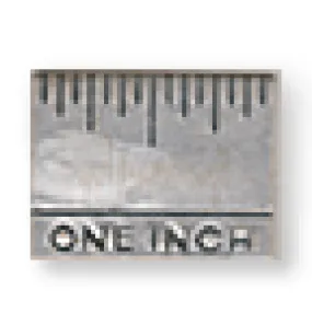 "Give them an inch..." Ruler Charm, Classic Silver Finish, pack of 2