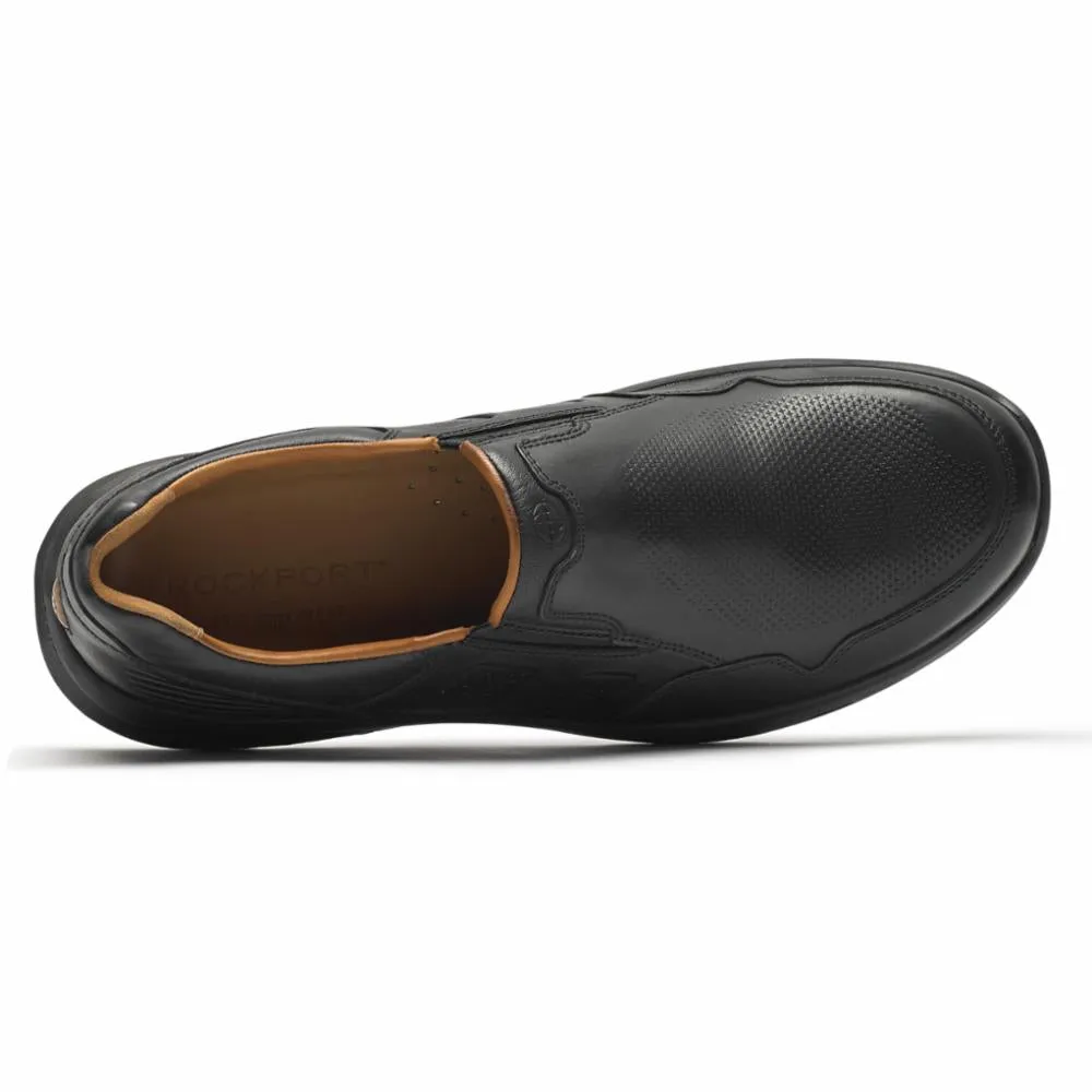 Rockport Men LETS WALK M SLIP-ON BLACK/LEATHER