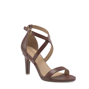 The Sandal - Walnut Leather   Stiletto Heel Kit 4 Walnut - FINAL SALE