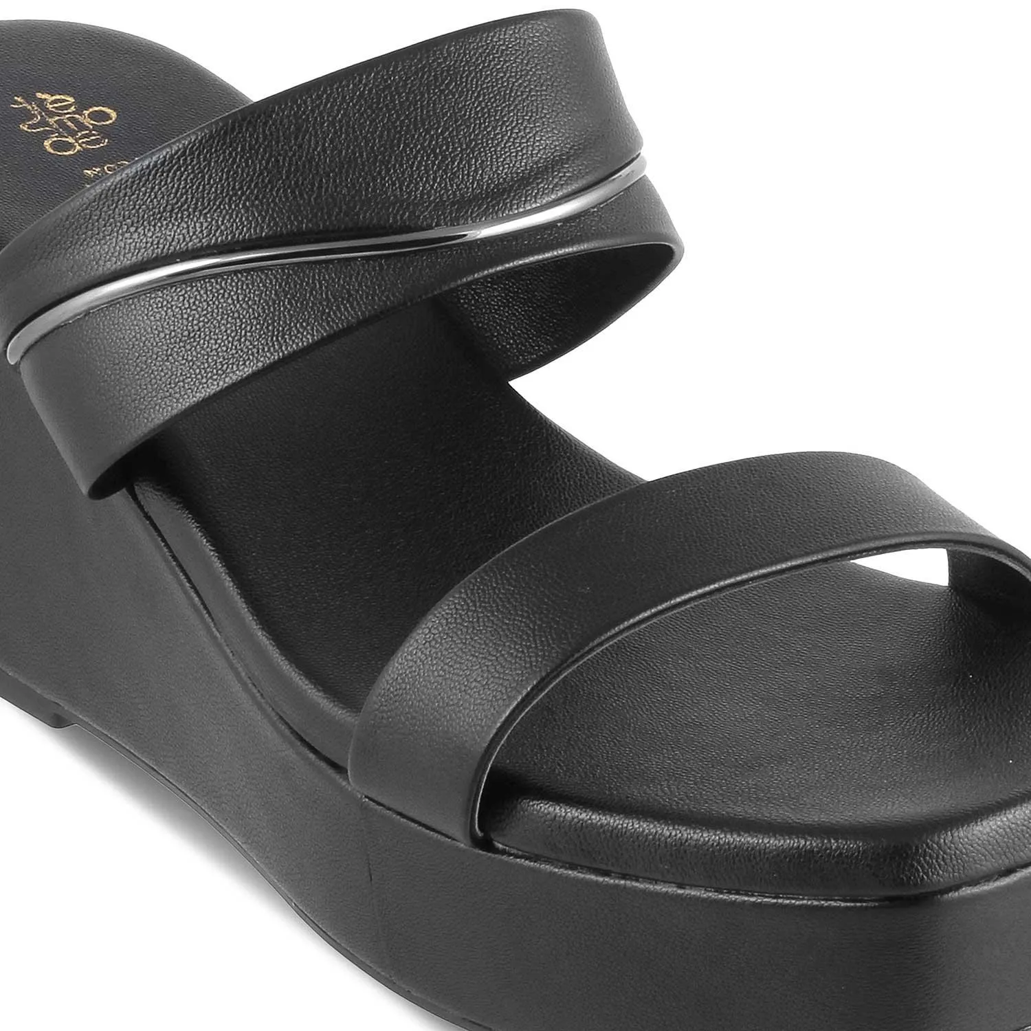 The Tofame Black Women's Dress Wedge Sandals Tresmode